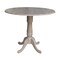 International Concepts Round 42 in Round Dual Drop Leaf Pedestal Table, 35.5 inH, Washed Gray Taupe, 42 W, 42 L, 35.5 in H K09-42DPT-6B - alternate 1